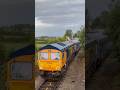 GBRf 66305 &amp; 66762 leaving Cranmore with the 1Z27 Britannic Explorer to London Victoria on 28/7/25