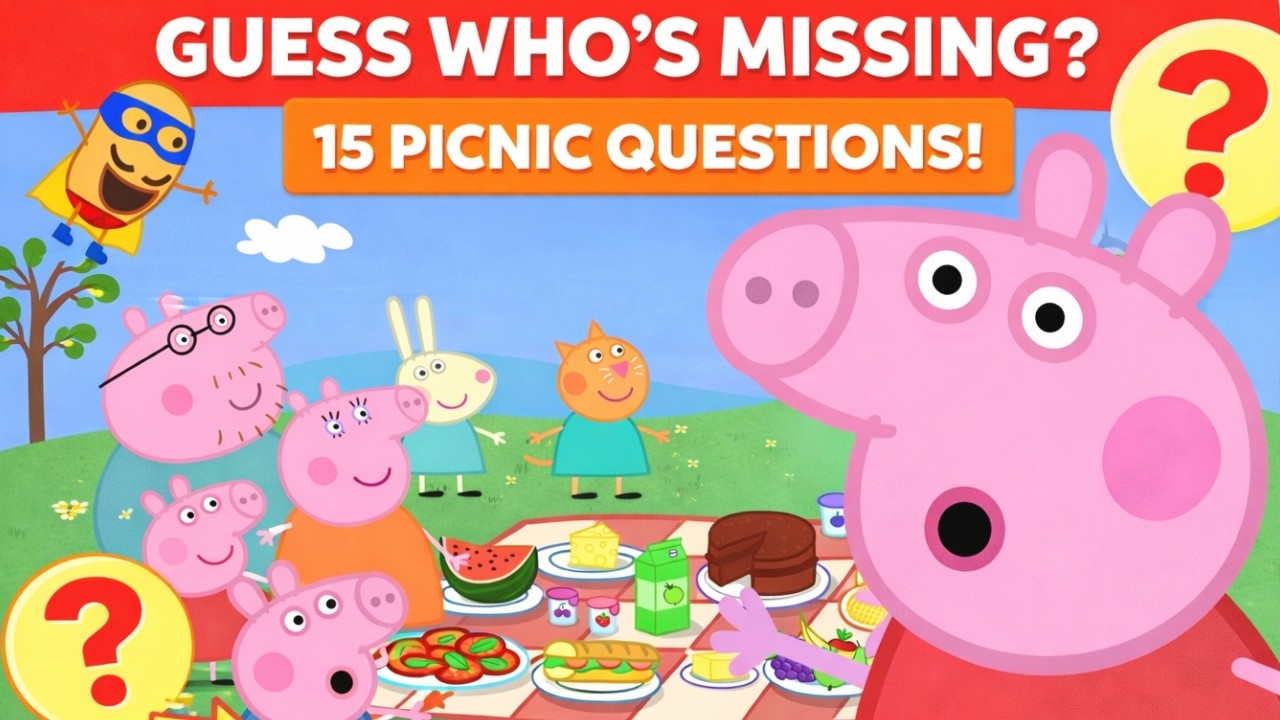 🐷 Peppa Pig GUESS WHO IS MISSING🕵️‍♀️ 15 Question Memory Game 🐷 