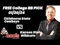 College Basketball Pick - Oklahoma State vs Kansas State Prediction, 1/20/2024 Expert Best Bets