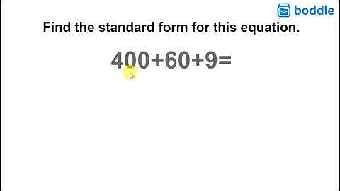 Finding Standard Form of Equation - Second Grade Math (2.NBT.1.S5)