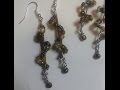 How to make beaded wire wrap earrings. Very Nice!