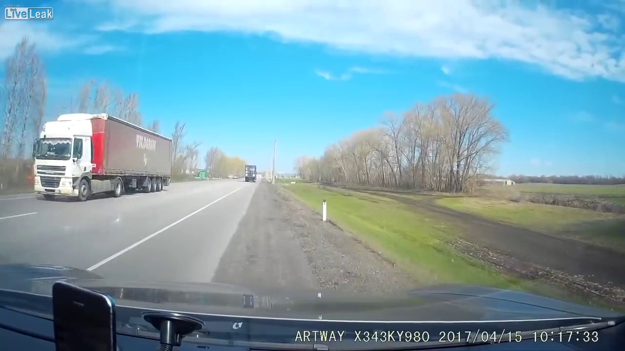 The truck driver fell asleep at the wheel - YouTube