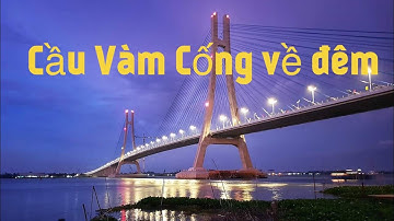 Kho Tư liệu Xây dựng - Trãi nghiệm cầu Vàm Cống về đêm từ đầu cầu đến cuối cầu