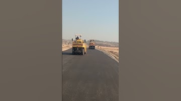 Asphalt wearing course laying and compection with Asphalt machinery