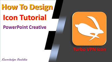 PowerPoint Tutorial 2022 | PowerPoint Design Logo Or Icon Turbo VPN Icon |  Creative Design