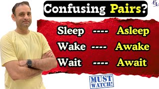 Celebrity Confusing English Pairs | Sleep–Asleep, New–Anew, Wake–Awake & More for Spoken English #english Profile