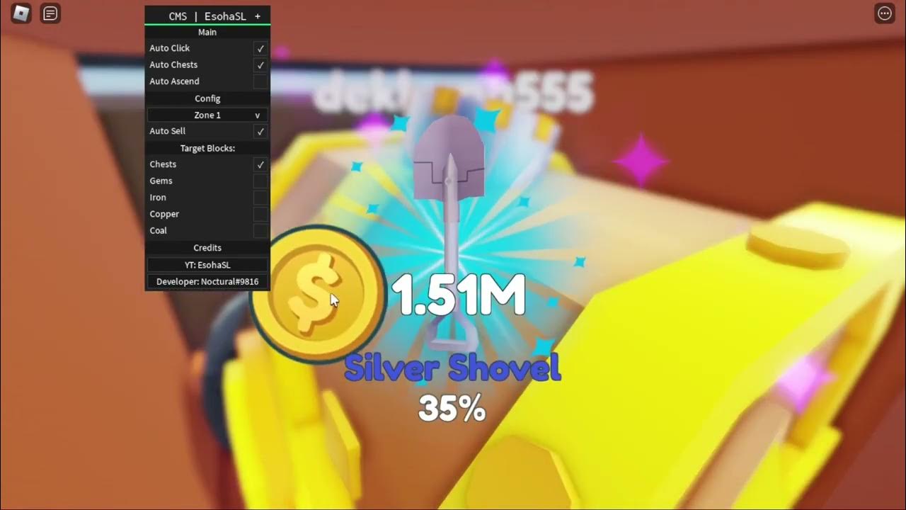 [Roblox] Clicker Mining Simulator Auto Chests / Sell Script ( 2023