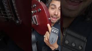 How to use a guitar strap: #guitarlesson #guitarstrap #guitarist  #electricguitarplayer
