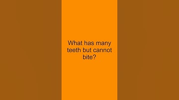 What has many teeth but cannot bite?