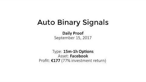 Auto Binary Signals (Main ABS) Video 3 Live Trading - September 15th 2017