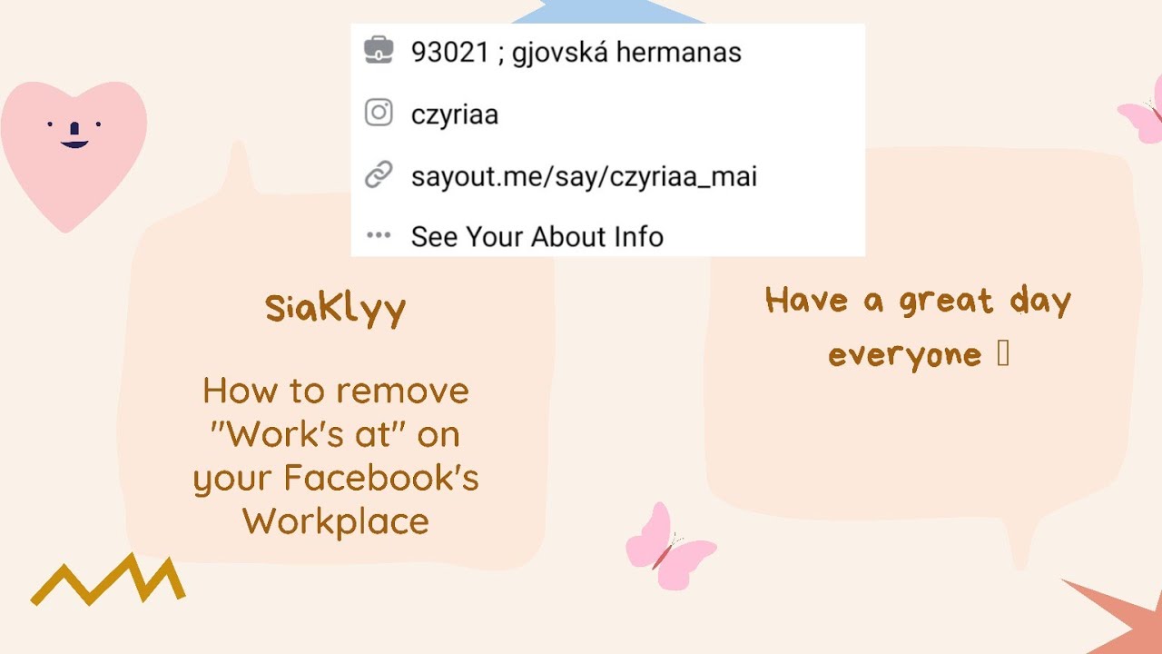 How to remove "work's at" on your Facebook's workplace