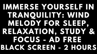 Immerse Yourself in Tranquility: Wind Melody - Sleep & Relaxation - Ad-Free - Black Screen - 2 Hours