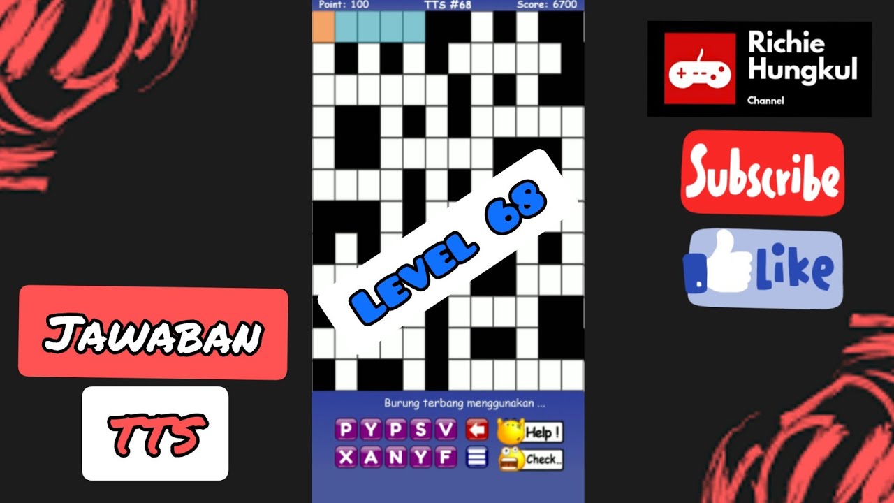 Jawaban Tts Level 68 Youtube