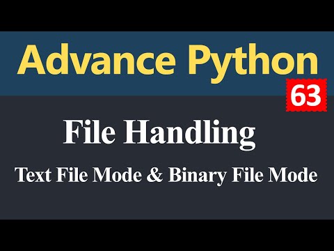 Text File Modes and Binary File Modes in Python (Hindi)