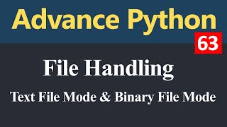 Text File Modes and Binary File Modes in Python (Hindi)