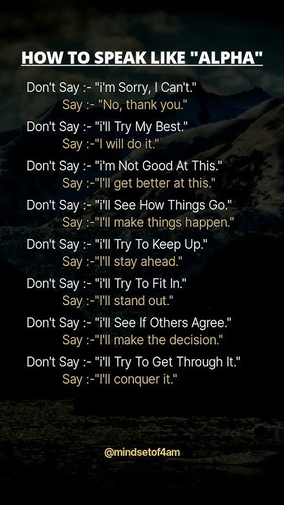 How To Speak Like An Alpha