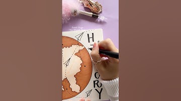 Creative Front Page Idea: History ⏳ #shorts #frontpage #nhuandaocalligraphy