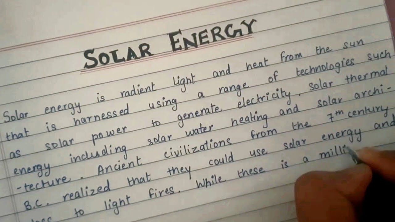 essay on solar energy in 150 words