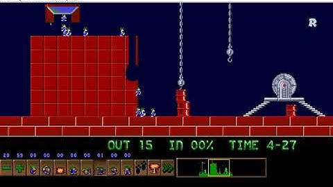 Lemmings Custom Level - Bold Leaps Costs You Dearly! I