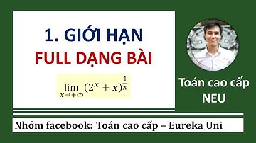Toán cao cấp NEU | Bài 1. Giới hạn hàm số: Full dạng bài tập