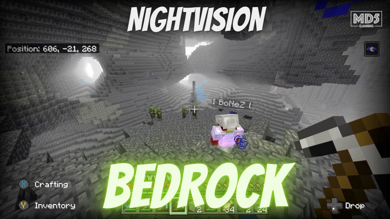 Night Vision In A Cave Reveals A Zombie Villager Cult! 😯 Minecraft