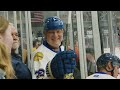 Kelly Chase mic'd up for charity hockey game