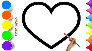 Download Lagu ❤️ How To Draw a Colorful Serrated Heart | HEART DRAWING | Satisfying Coloring Easy Step By Step MP3