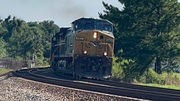 Beginning to highballing around the curve out of Waycross ga CSX Fitzgerald subdivision