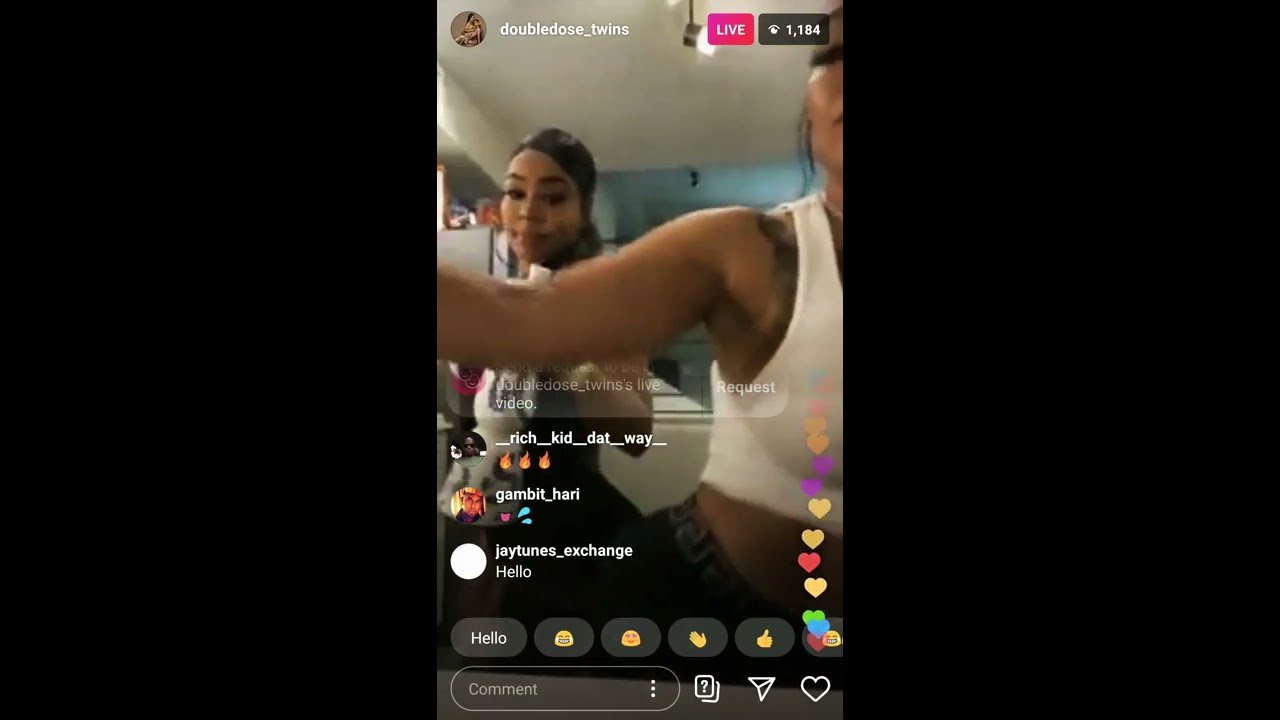 @doubledose_ twins(yamz🍠🍠)👯 on live IG having fun at home - YouTube