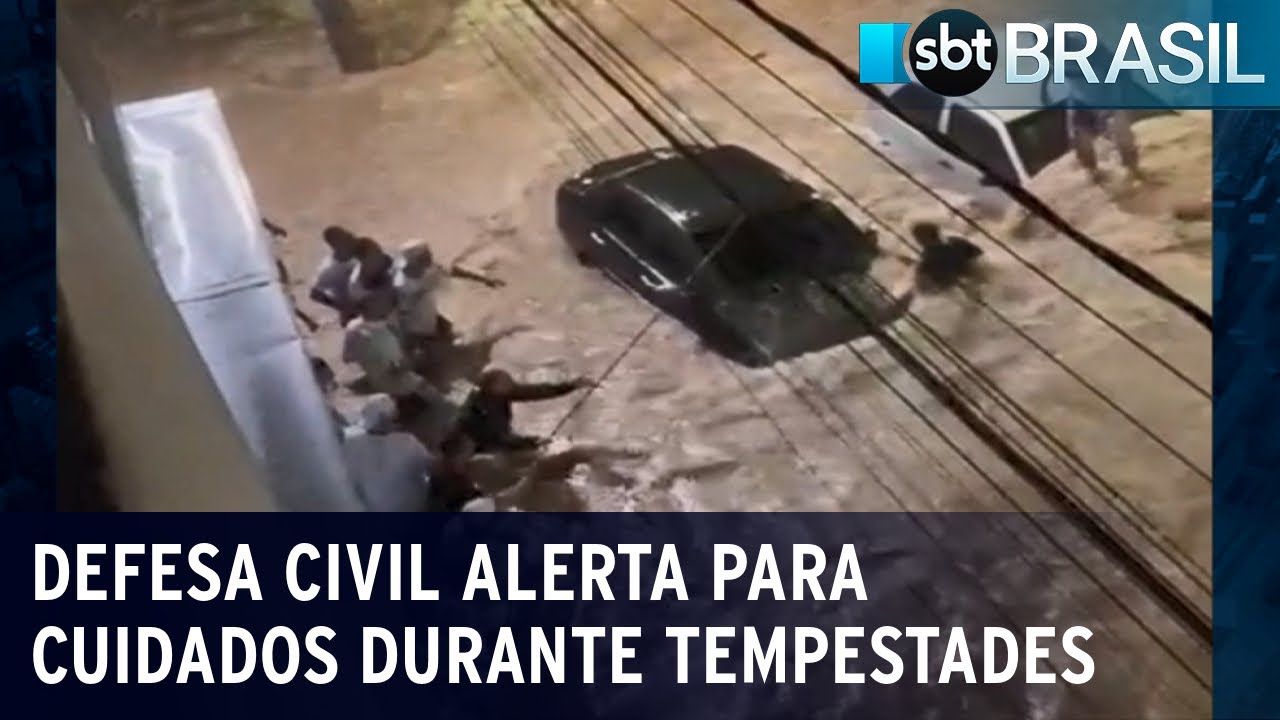 Defesa Civil alerta para cuidados durante tempestades | SBT Brasil (26/01/24)