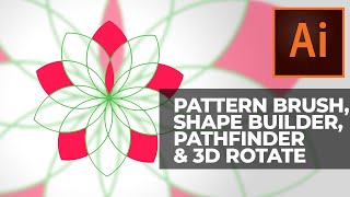 Adobe Illustrator CC 2020 | Pattern Brush, Shape Builder, Pathfinder & 3D Rotate screenshot 1