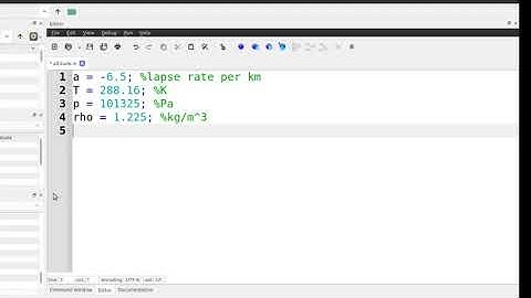 Code using GNU Octave | International Standard Atmosphere