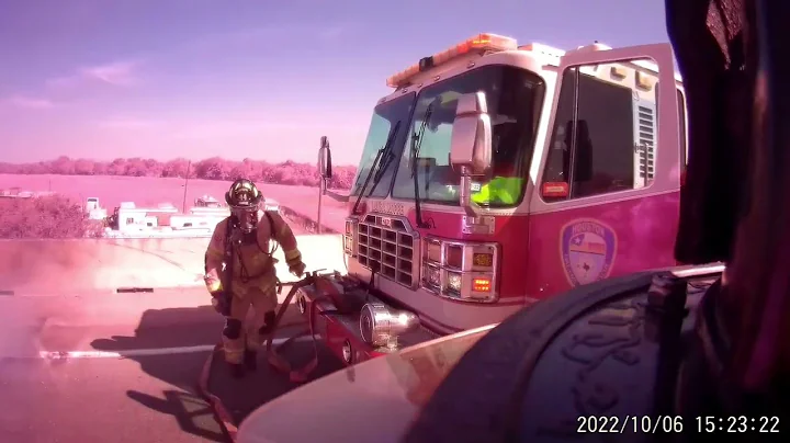 Attacking passenger vehicle fire - Helmet Cam