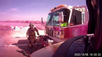 Attacking passenger vehicle fire - Helmet Cam