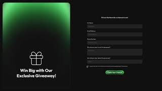 Figma UI/UX Giveaway Form | Clean & Interactive Design Wealth