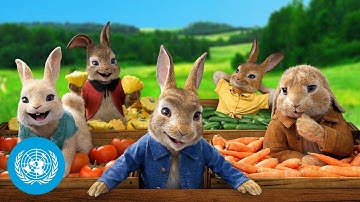 Be a food hero like Peter Rabbit! | United Nations | James Corden