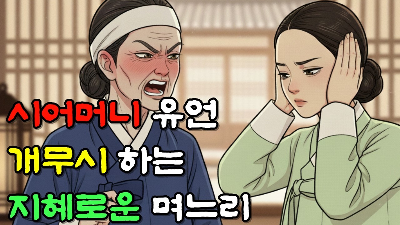 시어머니의 마지막 유언을 개무시 하는 지혜로운 며느리 | 야담·민담·전설·설화·옛날이야기