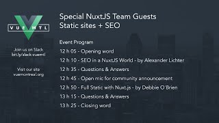 013 - *Special* NuxtJS Team Guests: Static sites + SEO