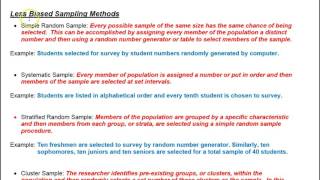 Day 1 CW   Sampling Methods and Bias