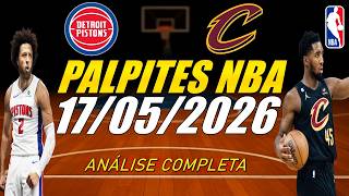 Melhores Palpites NBA HOJE - Análise NBA (17/05/2026) - Palpites Basquete para HOJE + Bilhete PRONTO