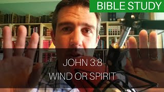 John 3:8, Wind or Spirit?
