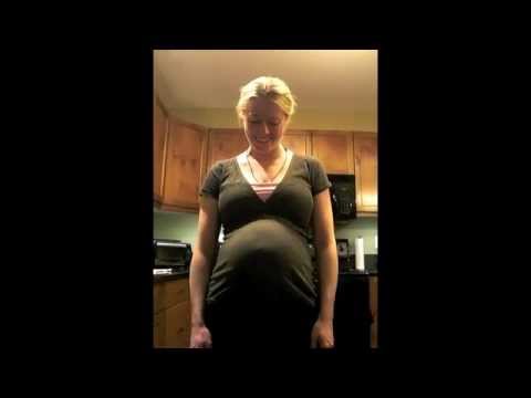 9 months pregnant dancing belly
