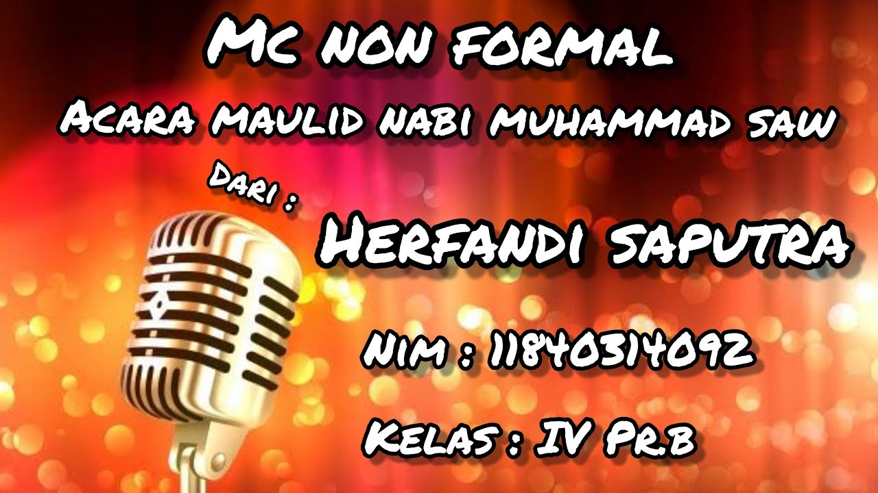 MC ACARA MAULID NABI MUHAMMAD SAW | MC NON FORMAL - YouTube
