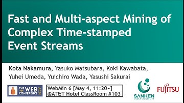 Fast and Multi-aspect Mining of Complex Time-stamped Event Streams @TheWebConf 2023