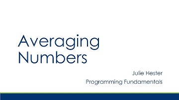 Loops: Averaging Numbers in C++ Tutorial and Demo