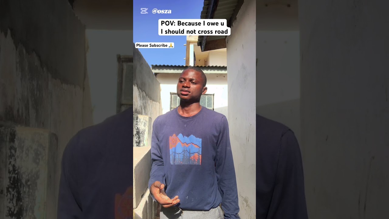 Because I owe you i should not cross road