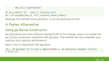 The Most Efficient Way to Fill Missing Values in Pandas DataFrame