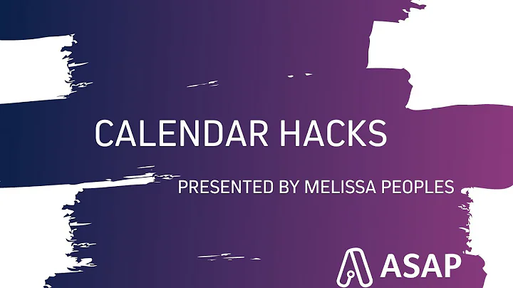 Vlog Calendar Hacks for ASAP  Melissa Peoples