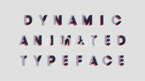 Dynamic Animated Typeface | After Effects Template | Videohive #AfterEffectsTemplate #Videohive