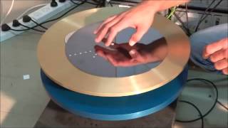 acoustic levitation of a silicon wafer